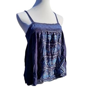Cami Navy Blue Floral CRIMSON IN GRACE Sz M